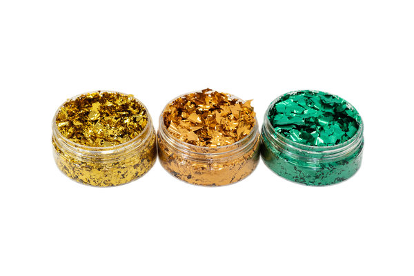 Spectrum Noir Luxury Gilding Flakes Patina (3x50ml) (SN-GILFLAKE-PATI) (DISCONTINUED) Spectrum Noir Luxury Gilding Flakes Patina (3x50ml) (SN-GILFLAKE-PATI) (DISCONTINUED)