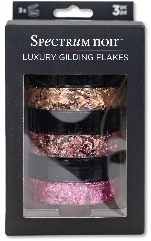 Spectrum Noir Luxury Gilding Flakes Blush (3x50ml) (SN-GILFLAKE-BLUS) (DISCONTINUED) Spectrum Noir Luxury Gilding Flakes Blush (3x50ml) (SN-GILFLAKE-BLUS) (DISCONTINUED)