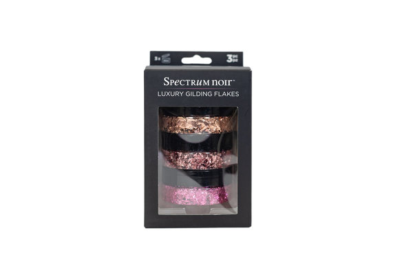 Spectrum Noir Luxury Gilding Flakes Blush (3x50ml) (SN-GILFLAKE-BLUS) (DISCONTINUED) Spectrum Noir Luxury Gilding Flakes Blush (3x50ml) (SN-GILFLAKE-BLUS) (DISCONTINUED)