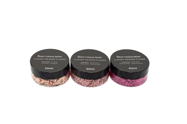 Spectrum Noir Luxury Gilding Flakes Blush (3x50ml) (SN-GILFLAKE-BLUS) (DISCONTINUED) Spectrum Noir Luxury Gilding Flakes Blush (3x50ml) (SN-GILFLAKE-BLUS) (DISCONTINUED)