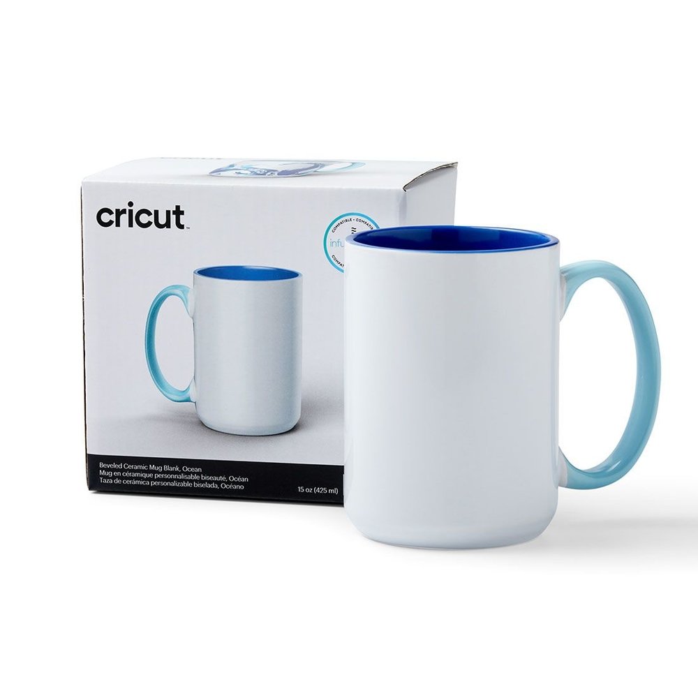 Cricut Beveled Ceramic Mug Blank Ocean 425ml (2009394)