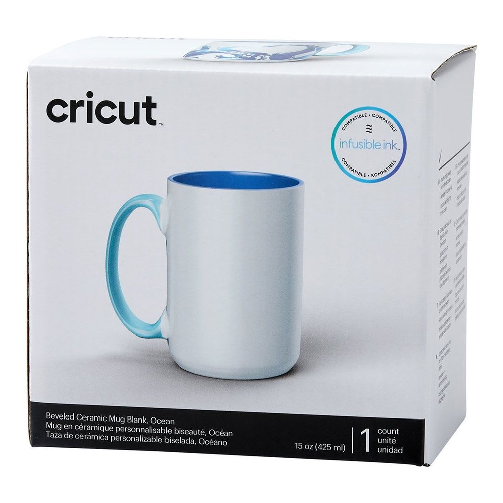 Cricut Beveled Ceramic Mug Blank Ocean 425ml (2009394)
