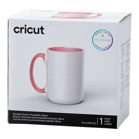 Cricut Beveled Ceramic Mug Blank Miami 425ml (2009397) (DISCONTINUED)