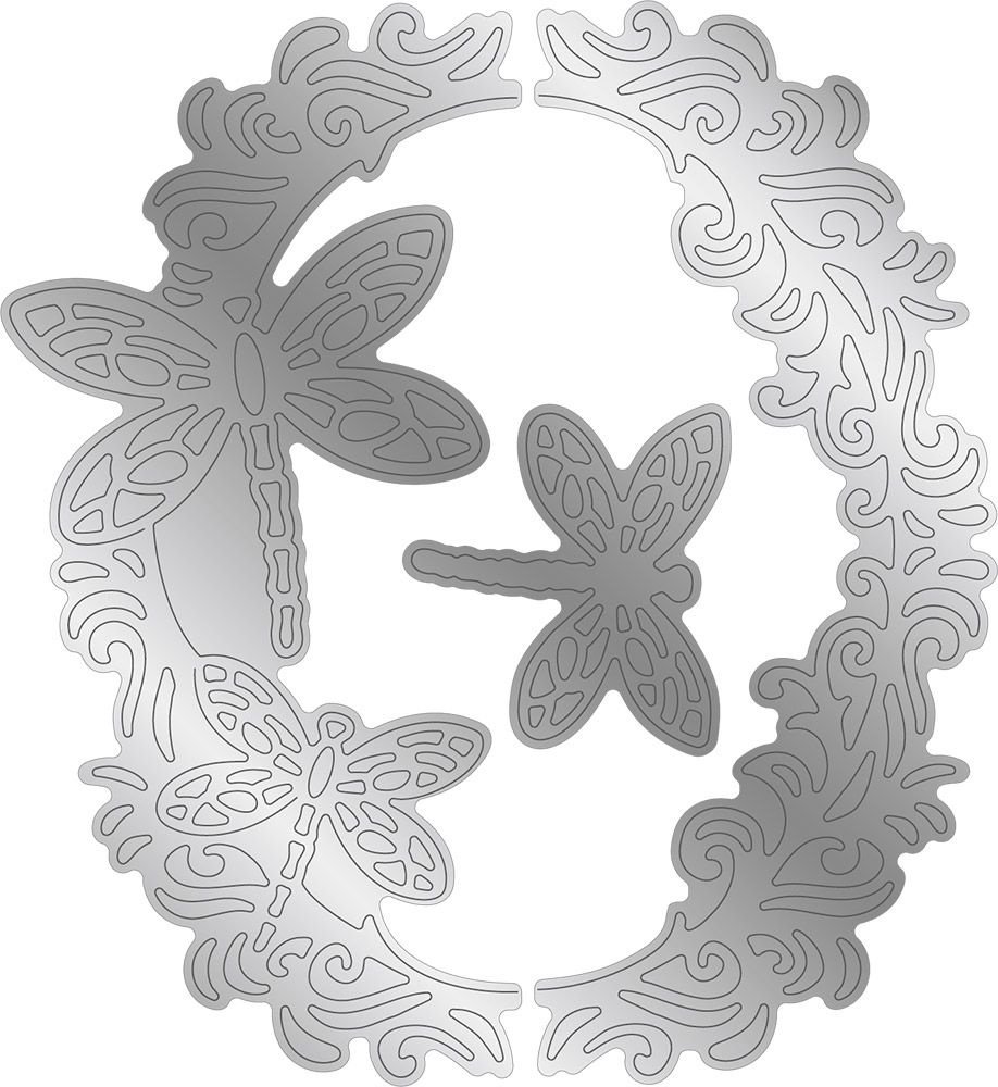 Gemini Floral Aperture Opulent Dragonflies Create-a-Card Dies (GEM-MD-CAD-OPDR) (DISCONTINUED)