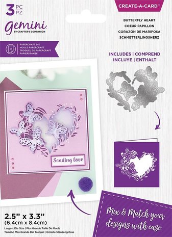 Gemini Floral Aperture Butterfly Heart Create-a-Card Dies (GEM-MD-CAD-BUTH) (DISCONTINUED) Gemini Floral Aperture Butterfly Heart Create-a-Card Dies (GEM-MD-CAD-BUTH) (DISCONTINUED)