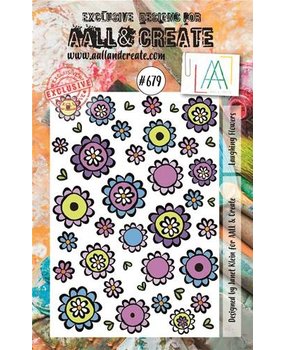Aall and Create Stamp Set A7 Laughing Flowers (AALL-TP-679) (DISCONTINUED)
