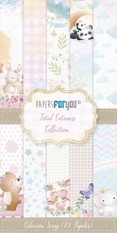 Papers For You Total Cuteness Slim Scrap Paper Pack (10pcs) (PFY-10215) (DISCONTINUED)