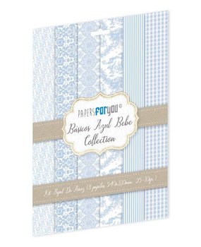Papers For You Basicos Azul Bebe Rice Paper Kit (8 pcs) (PFY-10171) (DISCONTINUED)
