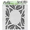 Picket Fence Studios Tropical Leaves 6x6 Inch Stencil (SC-245) (OUTLET)