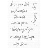 My Favorite Things Everyday Scripted Greetings Clear Stamps (CS-657) (OUTLET)