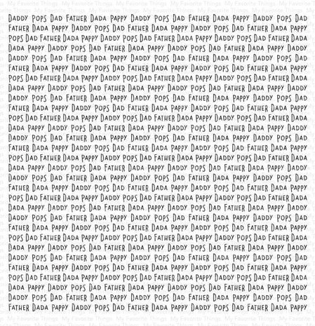 My Favorite Things Father Figures Background Rubber Stamp (BG-153) (OUTLET)