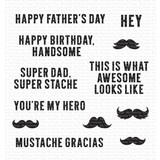 My Favorite Things Super Stache Clear Stamps (MSTN-009) (OUTLET)