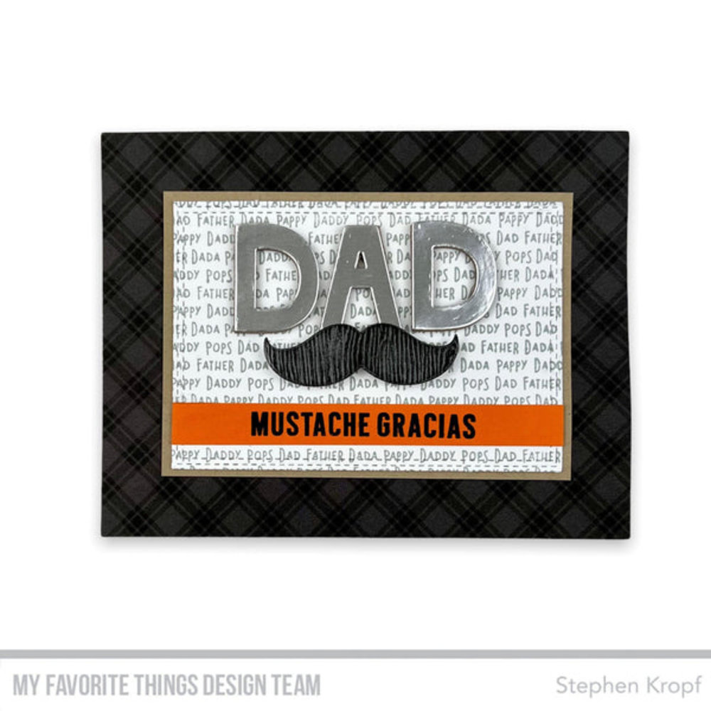 My Favorite Things Father Figures Background Rubber Stamp (BG-153) (OUTLET)