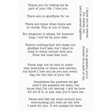 My Favorite Things There Are No Goodbyes Clear Stamps (CS-675) (OUTLET)