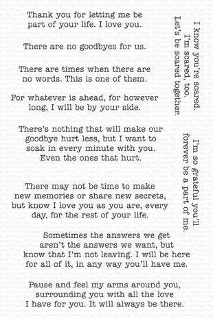 My Favorite Things There Are No Goodbyes Clear Stamps (CS-675) (OUTLET) My Favorite Things There Are No Goodbyes Clear Stamps (CS-675) (OUTLET)