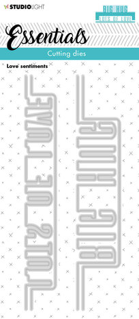 Studio Light Love Sentiments Cutting Dies (SL-ES-CD216) (OUTLET)