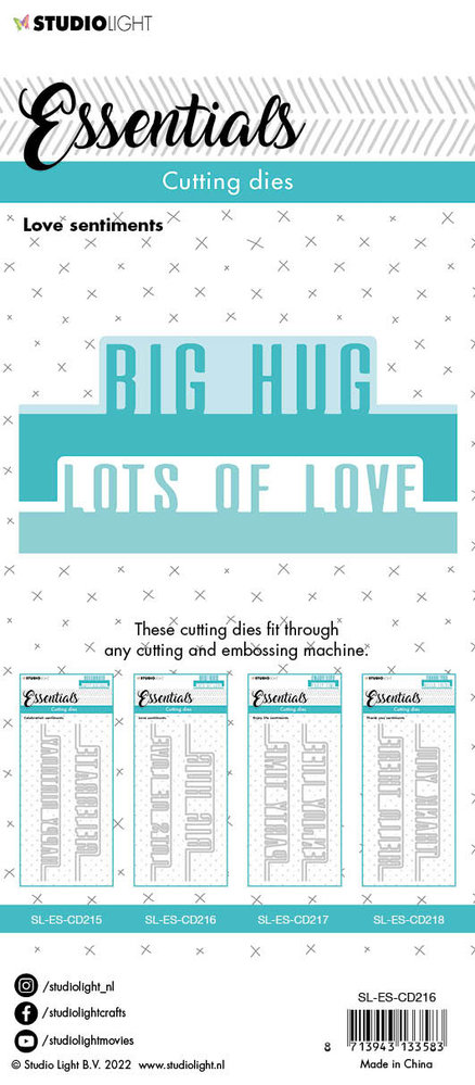 Studio Light Love Sentiments Cutting Dies (SL-ES-CD216) (OUTLET)
