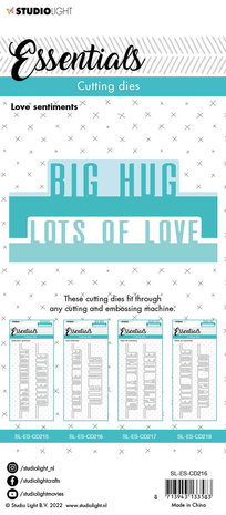 Studio Light Love Sentiments Cutting Dies (SL-ES-CD216) (OUTLET)