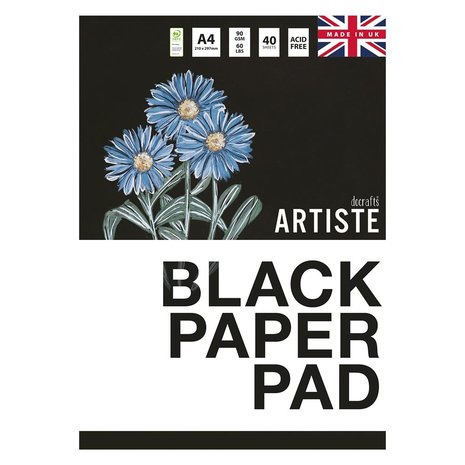 Docrafts Artiste Black Paper Pad A4 90gsm (40pcs) (DOA 101121) (DISCONTINUED) Docrafts Artiste Black Paper Pad A4 90gsm (40pcs) (DOA 101121) (DISCONTINUED)
