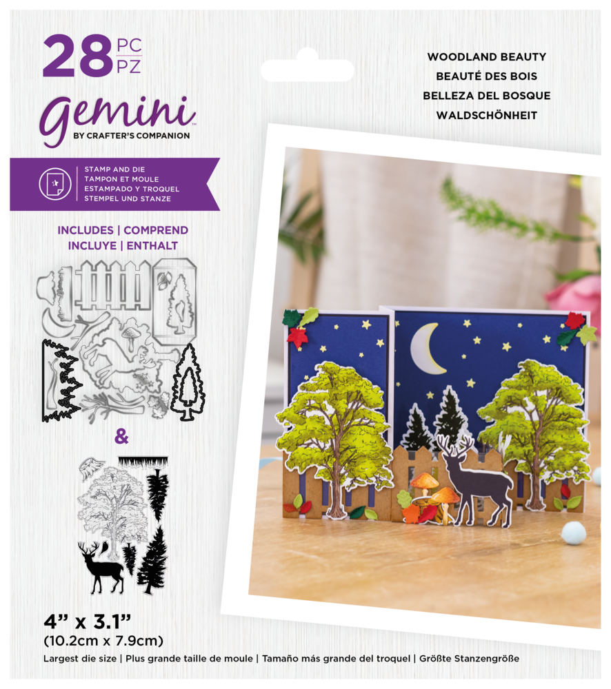 Gemini 3D Scene Builder Woodland Beauty Stamp & Die (GEM-STD-3DSB-WB) (DISCONTINUED)