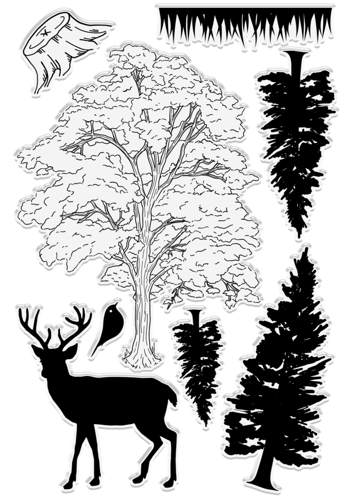 Gemini 3D Scene Builder Woodland Beauty Stamp & Die (GEM-STD-3DSB-WB) (DISCONTINUED)