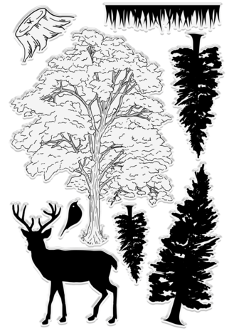 Gemini 3D Scene Builder Woodland Beauty Stamp & Die (GEM-STD-3DSB-WB) (DISCONTINUED)