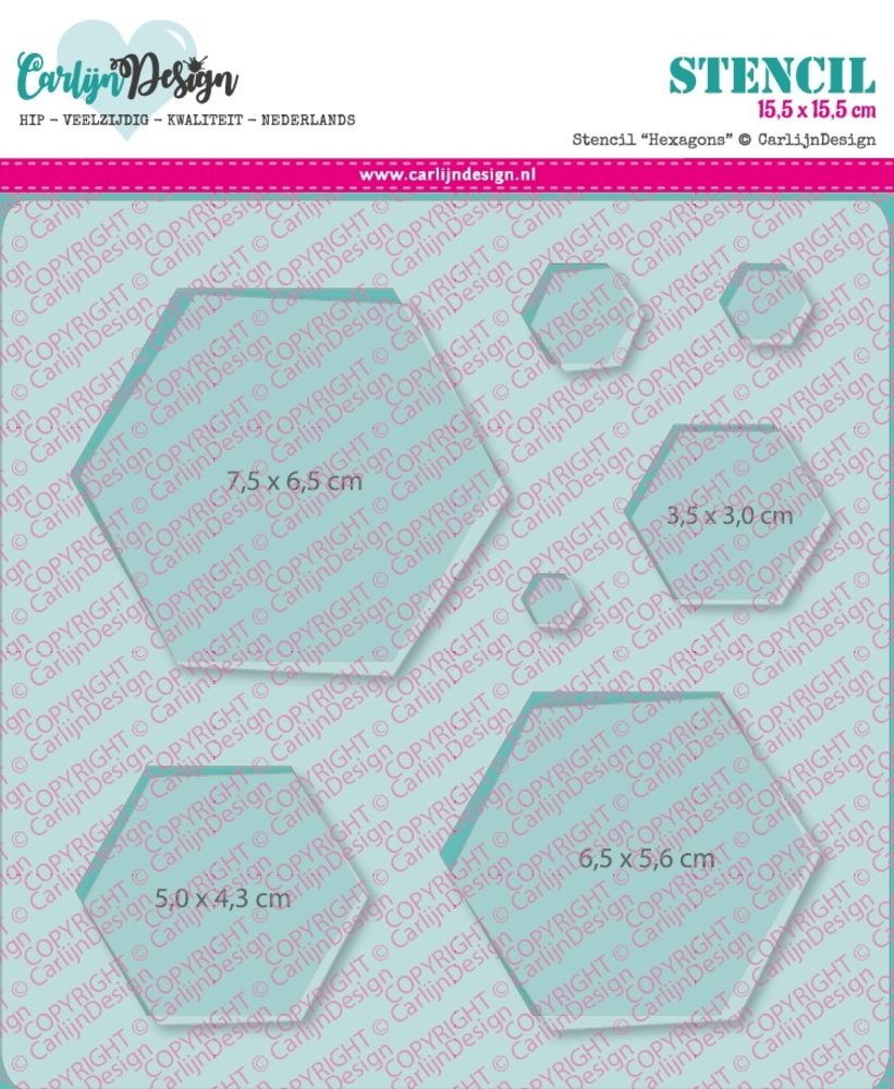 CarlijnDesign Stencil Hexagons (CDSC-0020) (DISCONTINUED)