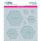 CarlijnDesign Stencil Hexagons (CDSC-0020) (OUTLET)