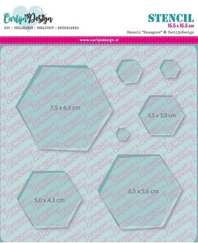 CarlijnDesign Stencil Hexagons (CDSC-0020) (DISCONTINUED)