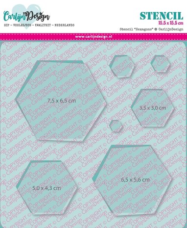 CarlijnDesign Stencil Hexagons (CDSC-0020) (DISCONTINUED)