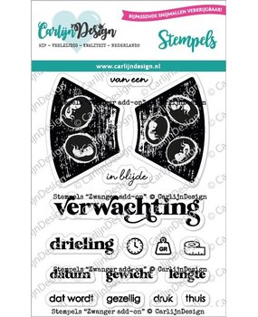 CarlijnDesign Stempels Zwanger Add-On (CDST-0085) (OUTLET)