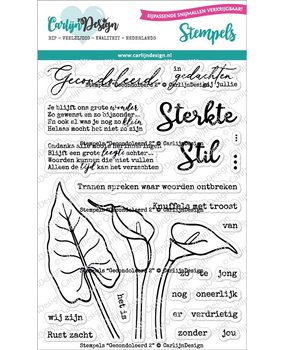 CarlijnDesign Stempels Gecondoleerd 2 (CDST-0089) (DISCONTINUED)