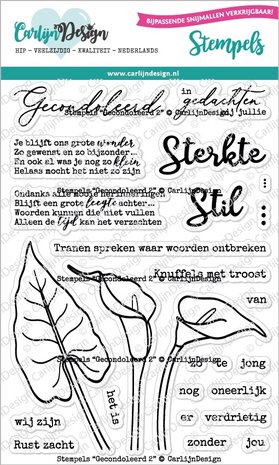 CarlijnDesign Clear Stamps Gecondoleerd 2 (CDST-0089) (DISCONTINUED)