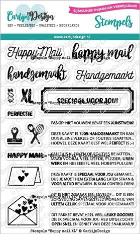 CarlijnDesign Stempels Happy Mail XL (CDST-0086) (DISCONTINUED)