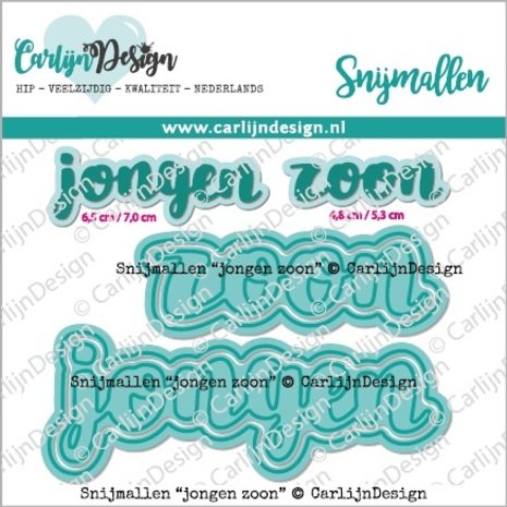 CarlijnDesign Snijmallen Jongen Zoon (CDSN-0172) (OUTLET)