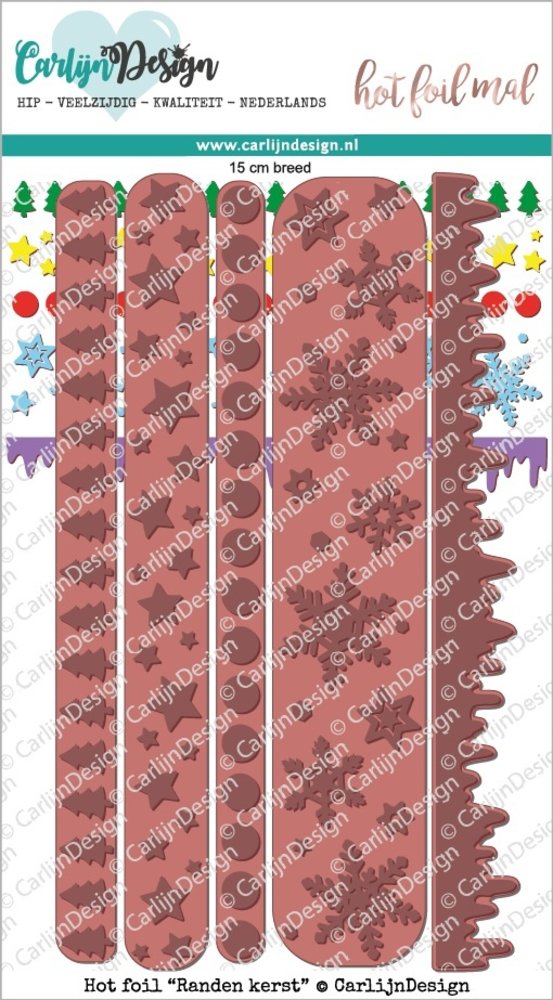 CarlijnDesign Hot Foil Randen Kerst (CDHF-0013) (DISCONTINUED) CarlijnDesign Hot Foil Randen Kerst (CDHF-0013) (DISCONTINUED)