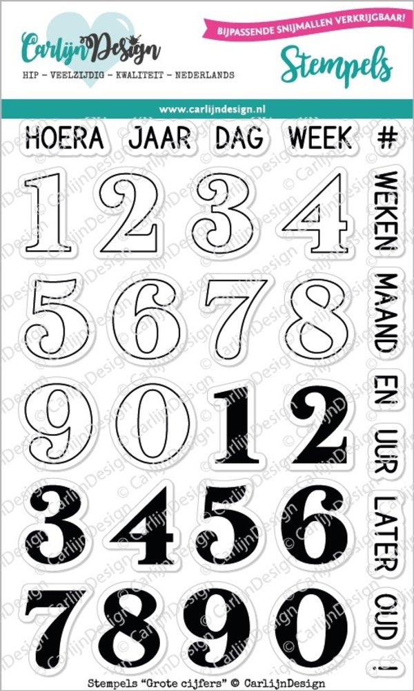 CarlijnDesign Stempels Grote Cijfers (CDST-0078) (DISCONTINUED) CarlijnDesign Stempels Grote Cijfers (CDST-0078) (DISCONTINUED)