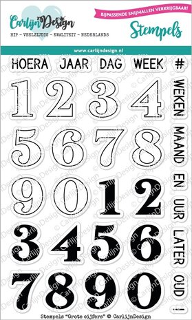 CarlijnDesign Stempels Grote Cijfers (CDST-0078) (DISCONTINUED) CarlijnDesign Stempels Grote Cijfers (CDST-0078) (DISCONTINUED)