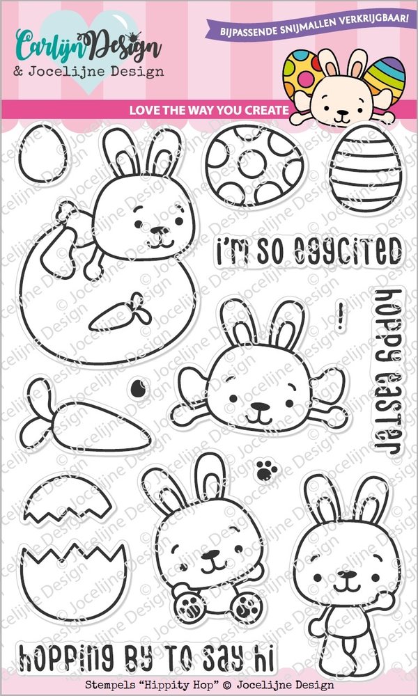 CarlijnDesign Clear Stamps Hippity Hop (CDJD-0005) (DISCONTINUED)