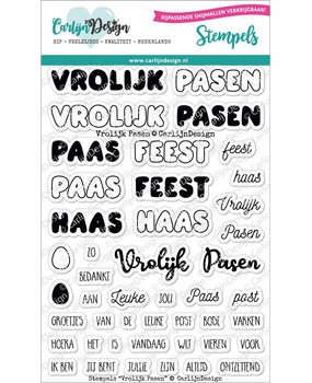 CarlijnDesign Stempels Vrolijk Pasen (CDST-0060) (DISCONTINUED) CarlijnDesign Stempels Vrolijk Pasen (CDST-0060) (DISCONTINUED)