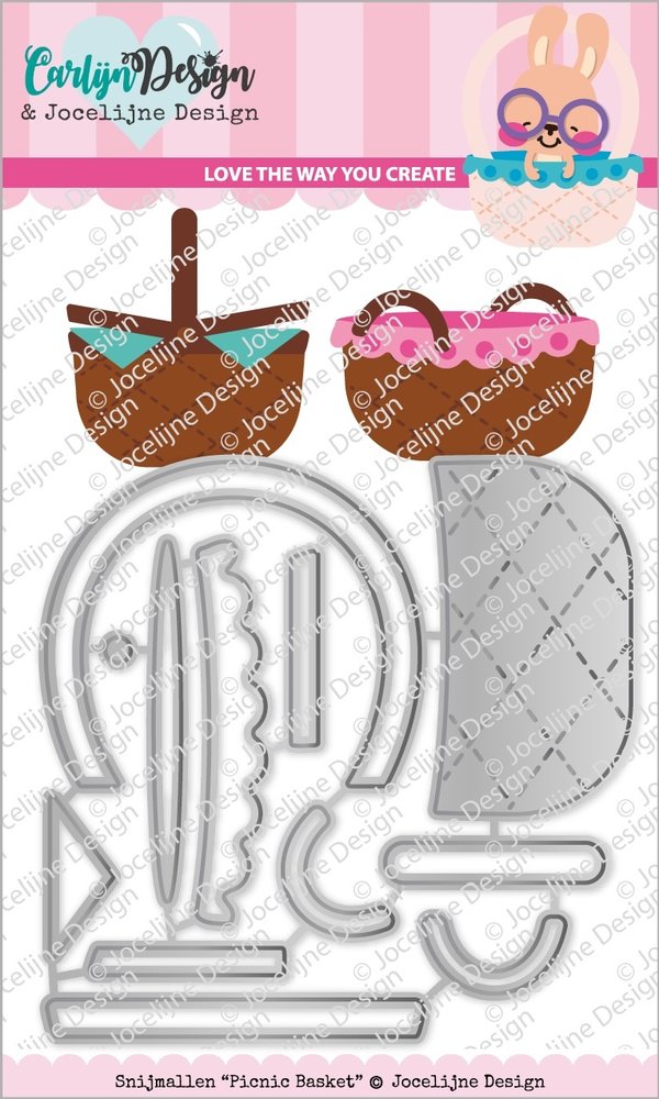 CarlijnDesign Snijmallen Picnic Basket (CDJD-0008) (DISCONTINUED) CarlijnDesign Snijmallen Picnic Basket (CDJD-0008) (DISCONTINUED)