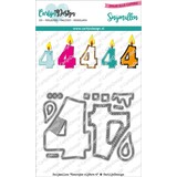 CarlijnDesign Dies Candles Numbers 4 (CDSN-0119) (DISCONTINUED)
