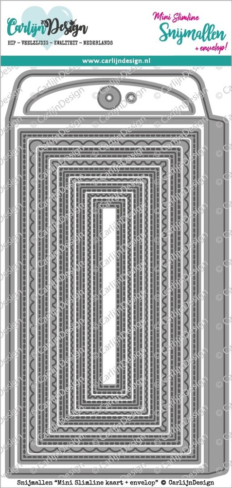 CarlijnDesign Dies Mini Slimline Card & Envelope (CDSN-0110) (DISCONTINUED) CarlijnDesign Dies Mini Slimline Card & Envelope (CDSN-0110) (DISCONTINUED)