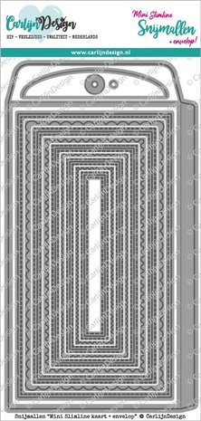 CarlijnDesign Dies Mini Slimline Card & Envelope (CDSN-0110) (DISCONTINUED) CarlijnDesign Dies Mini Slimline Card & Envelope (CDSN-0110) (DISCONTINUED)