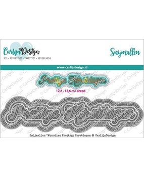 CarlijnDesign Dies Monoline Prettige Kerstdagen (CDSN-0115) (DISCONTINUED)