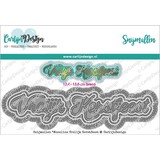 CarlijnDesign Snijmallen Monoline Vrolijk Kerstfeest (CDSN-0116) (DISCONTINUED)