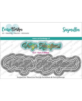 CarlijnDesign Dies Monoline Vrolijk Kerstfeest (CDSN-0116) (DISCONTINUED)