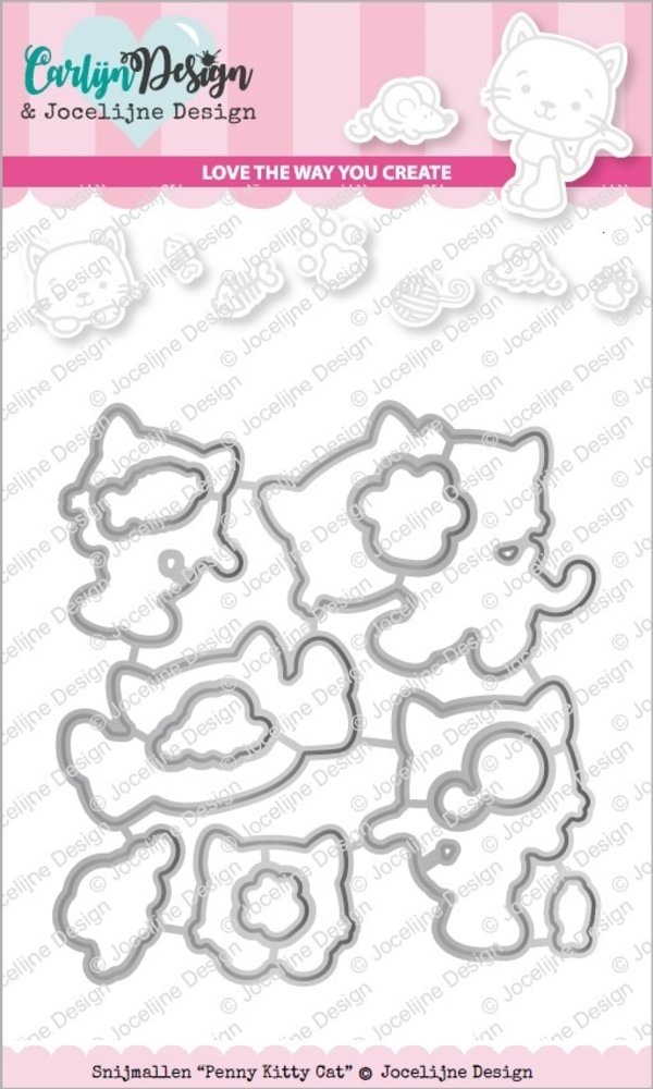 CarlijnDesign Snijmallen Penny Kitty Cat (CDJD-0015) (DISCONTINUED) CarlijnDesign Snijmallen Penny Kitty Cat (CDJD-0015) (DISCONTINUED)