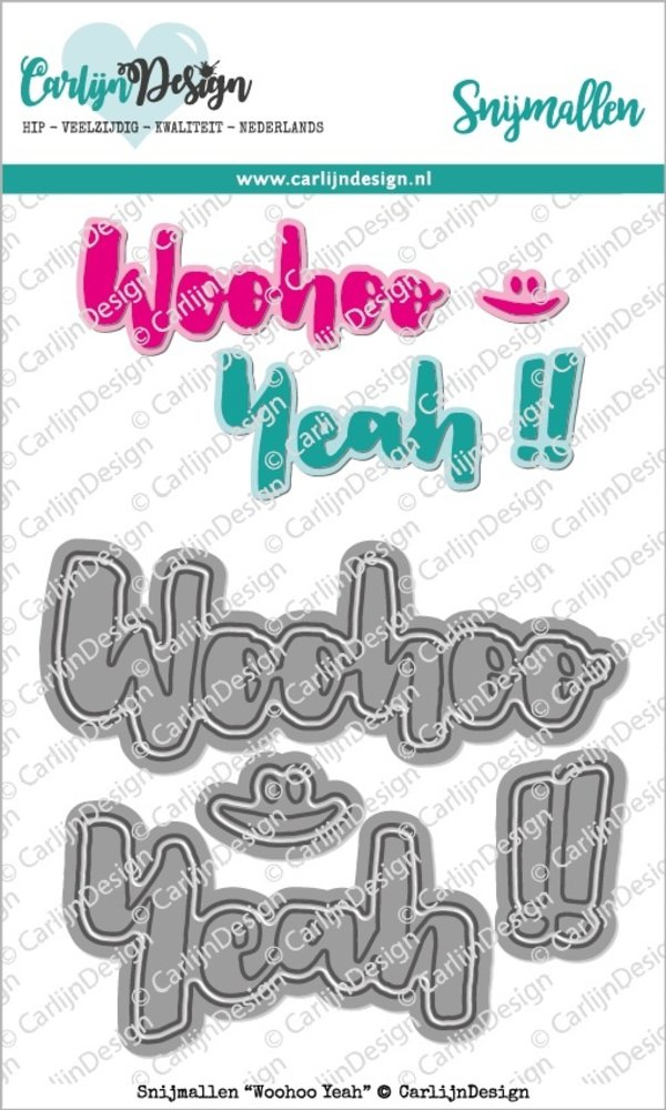 CarlijnDesign Snijmallen Woohoo Yeah (CDSN-0118) (OUTLET) CarlijnDesign Snijmallen Woohoo Yeah (CDSN-0118) (OUTLET)