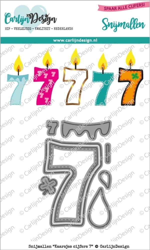 CarlijnDesign Dies Candles Numbers 7 (CDSN-0147) (DISCONTINUED) CarlijnDesign Dies Candles Numbers 7 (CDSN-0147) (DISCONTINUED)